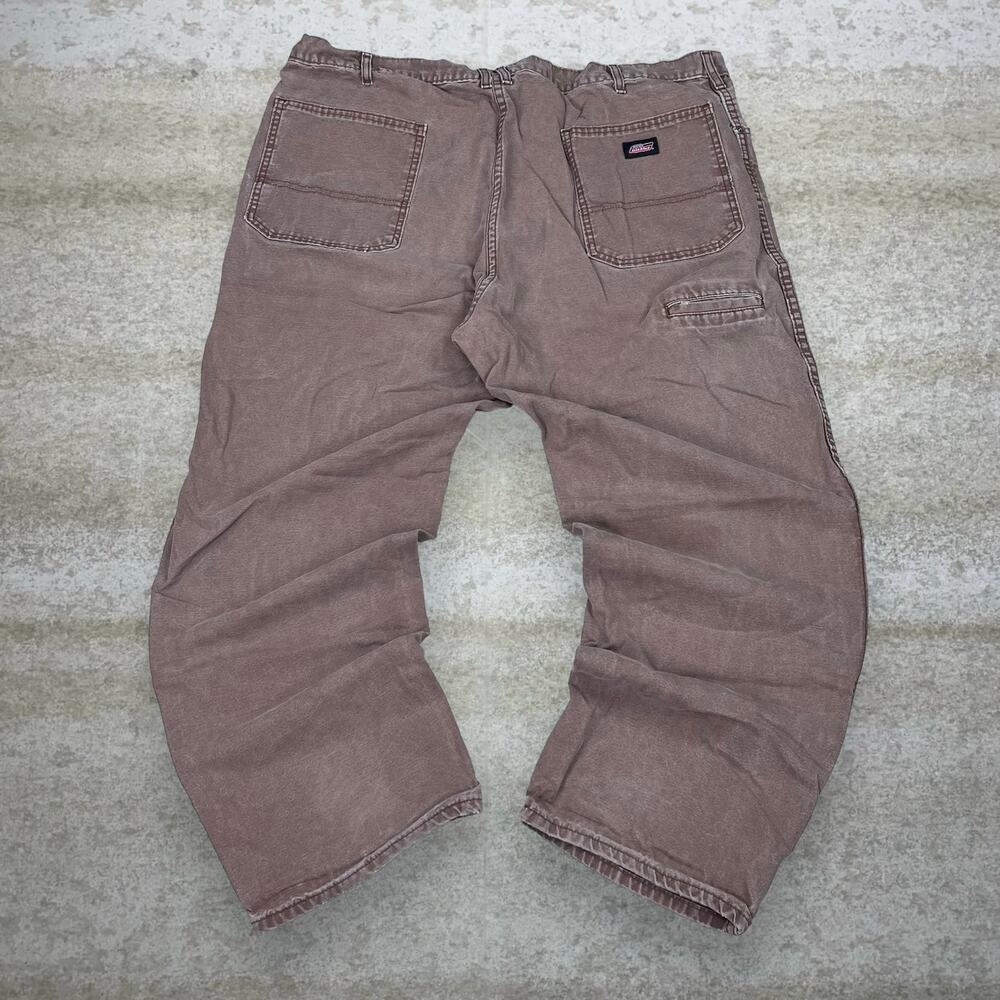 Vintage 90s Dickies Carpenter Pants 42x30 Baggy Wide Leg Chocolate Brown Canvas